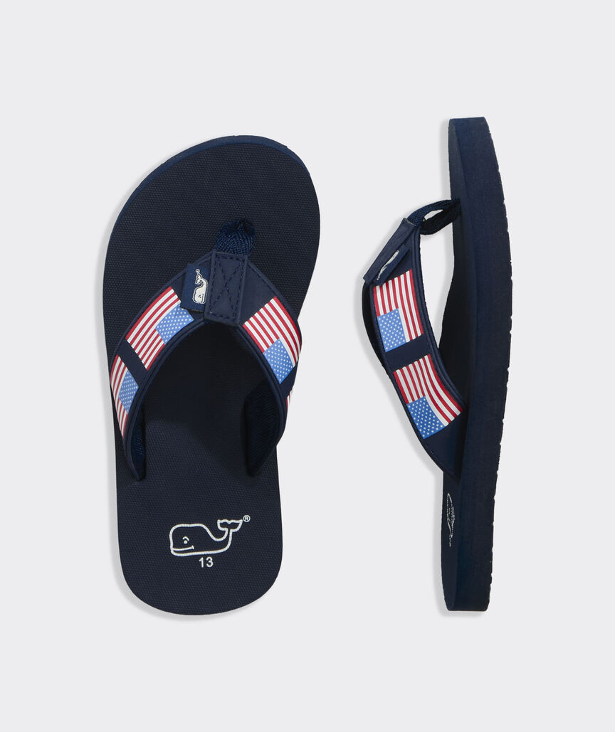 Boys' American Flag Foam Flip Flops | vineyard vines