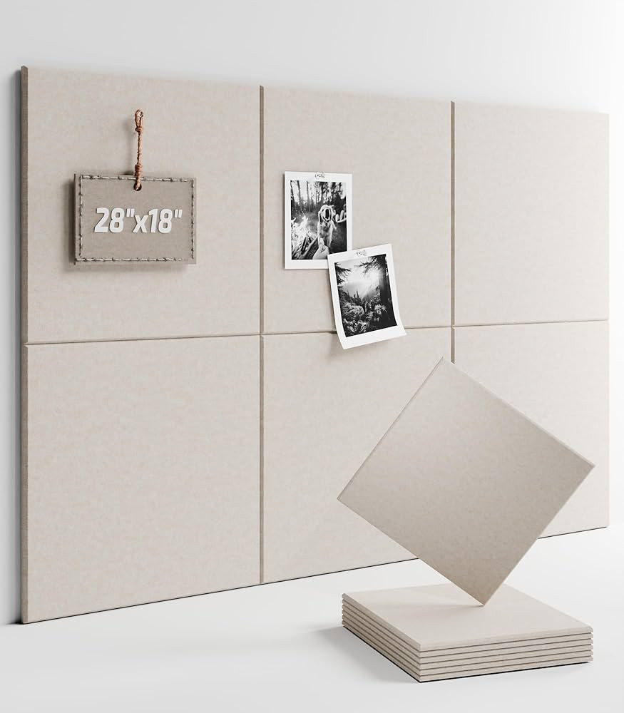 Felt Bulletin Board Tiles -28"x18" Cork Board Alternative for Office Decor, Push Pin Board Wall O... | Amazon (US)