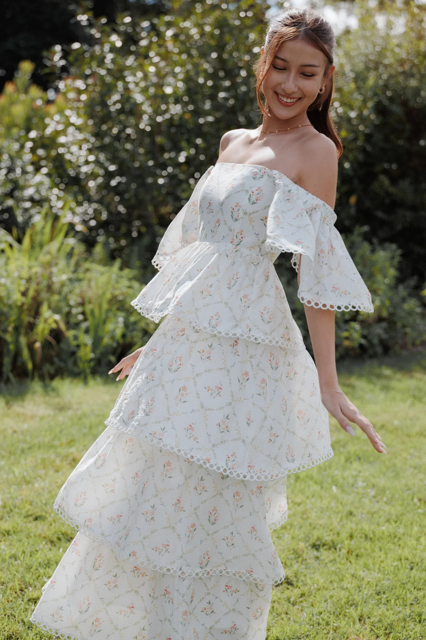 Chapel Maxi Dress - White Vintage Floral | Petal & Pup (US)