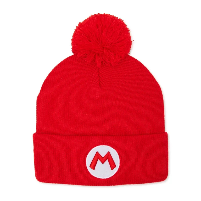 Nintendo Mario Embroidered Rib Knit Beanie | Walmart (US)