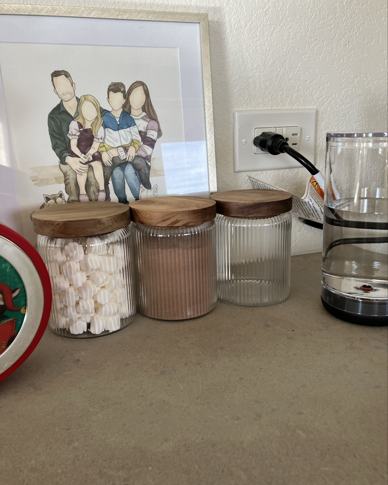 Creating the cutest little hot cocoa station. 🥰 The kids were SO excited to help fill the jars. I think in the third one I want to get mini candy canes. 

These jars are such good quality and come in a set of 3! 

#LTKmomlife #LTKHoliday #LTKHome
