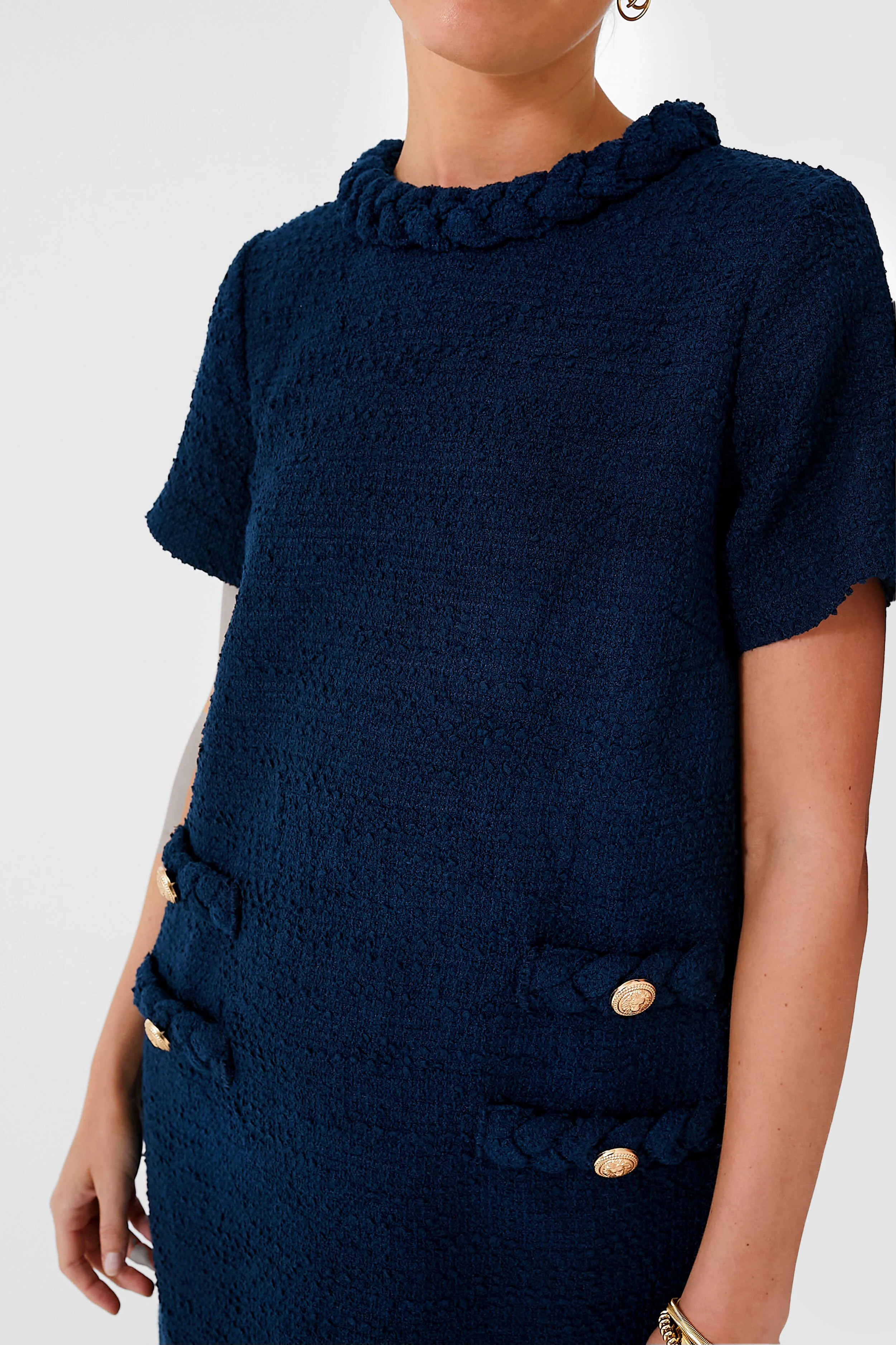 Navy Tweed Jackie Dress | Tuckernuck (US)