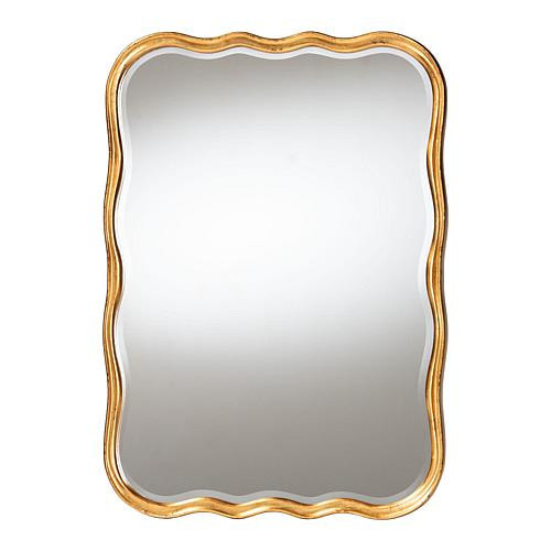 Wholesale Interiors Baxton Studio Fredrika Antique Scalloped Mirror | HSN