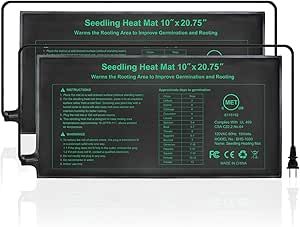 HYDGOOHO Seedling Heat Mat 2 Pack Dual Certified by MET and UL Plant Heating Mat Pad with Power F... | Amazon (CA)