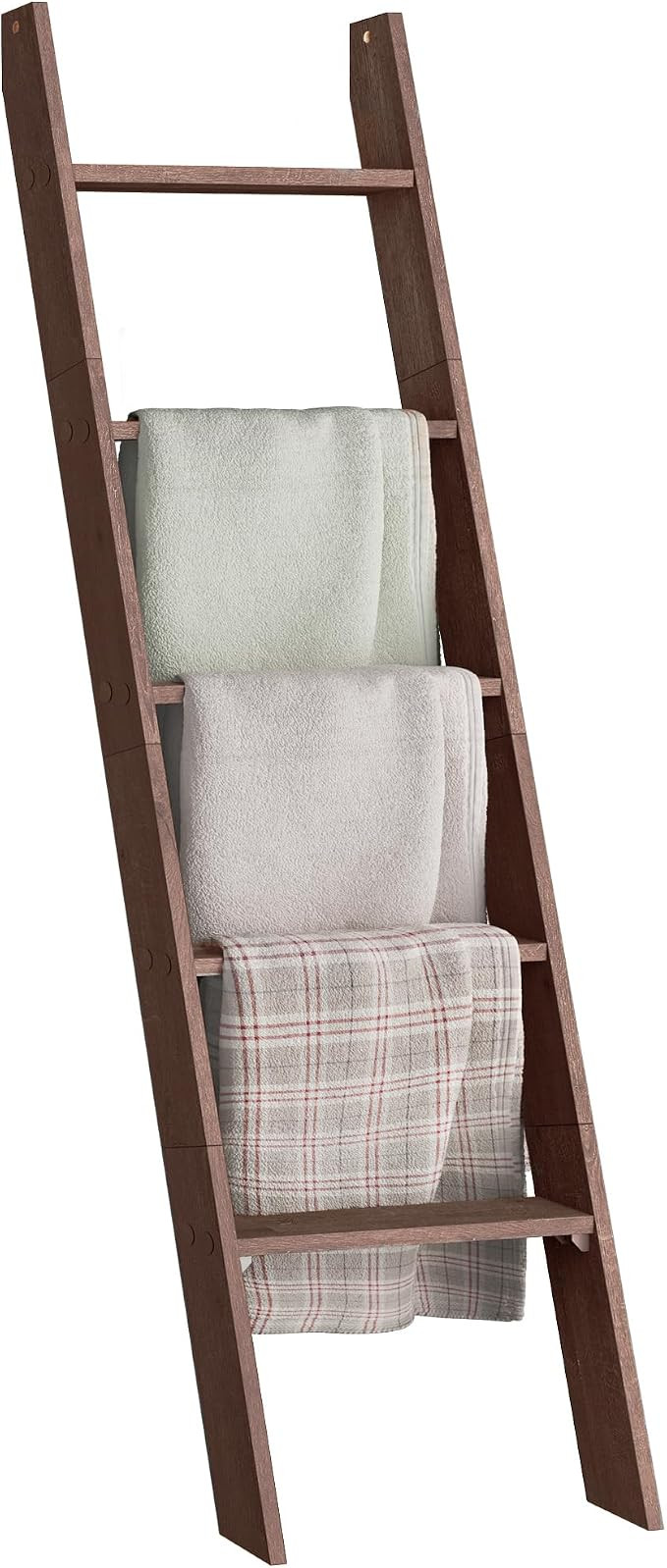 VASAGLE Blanket Ladder Decorative Farmhouse for The Living Room, 5-Tier Ladder Shelf, Ladder Rack... | Amazon (US)