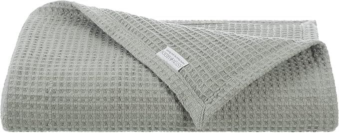 Aston & Arden Waffle Weave Blanket - 100% Ringspun Cotton All Season Throws, Luxury Hotel Quality... | Amazon (US)
