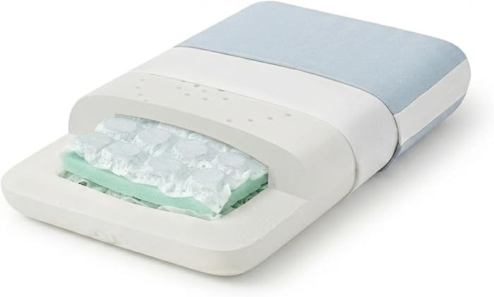 AeroBlue 72 Micro-Coil Air Suspension Hybrid Cervical Pillow - 4.33" Height for Back Sleepers, Er... | Amazon (US)