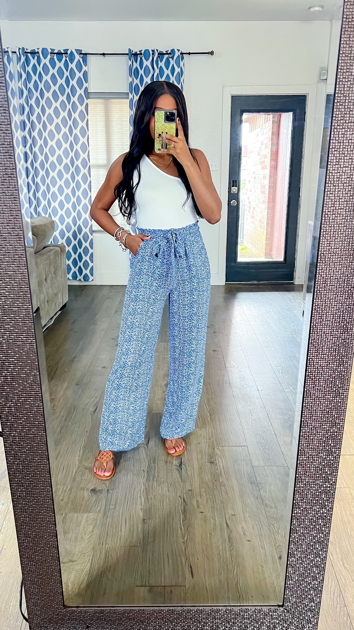 Bodysuit: Wearing a small, has stretch and snap bottom closure. •Pants: I am 5’4” these pants are so comfortable and I’m wearing a small. •Sandals: Fit true to size.

#LTKsalealert #LTKshoecrush #LTKFind