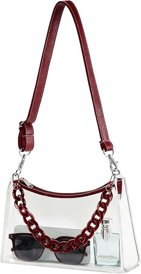 Clear Bag for Stadium Events - Clear Purse for Women with Detachable Strap for Concerts & Sports,... | Amazon (US)