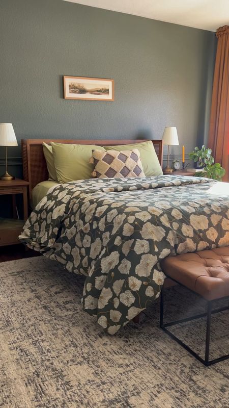 Guest bedroom bedding and decor  

#LTKhome #LTKVideo #LTKfindsunder100