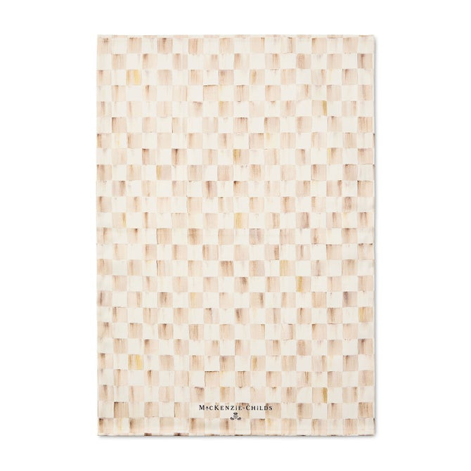 Mocha Check Dish Towel | MacKenzie-Childs
