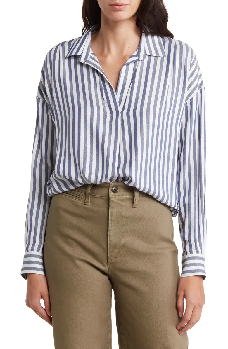 Stripe Poplin Tunic Top | Nordstrom Rack