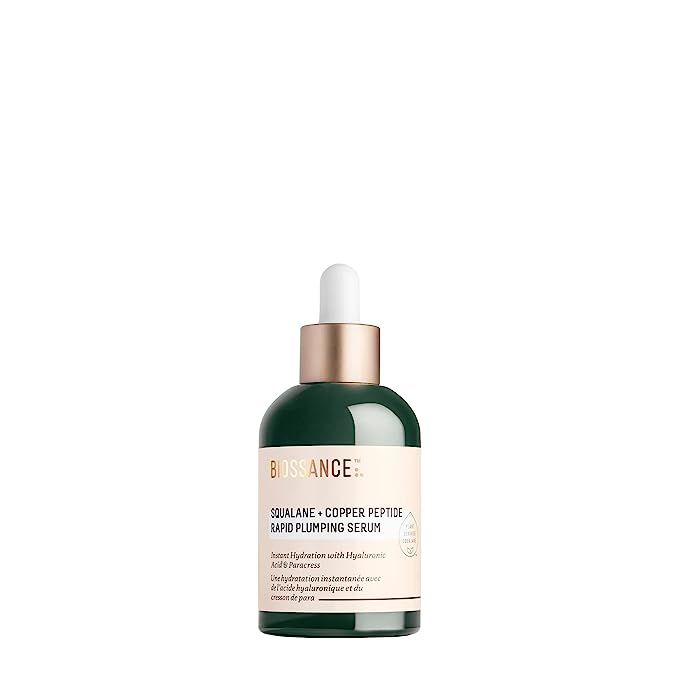 Biossance Squalane + Copper Peptide Rapid Plumping Serum. Powerfully Hydrating Face Serum that ... | Amazon (US)