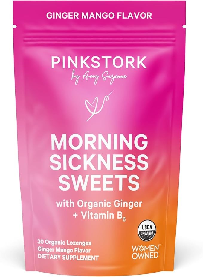 Amazon.com : Pink Stork Morning Sickness Sweets, Organic Mango Ginger Candy with Vitamin B6 for M... | Amazon (US)