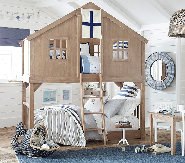 Tree House Twin-Over-Twin Bunk Bed | Pottery Barn Kids