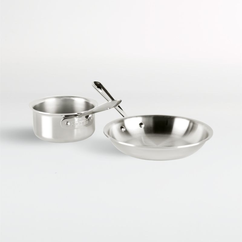 All-Clad d3 Stainless Steel Kitchen Helper 2-Piece Set + Reviews | Crate and Barrel | Crate & Barrel