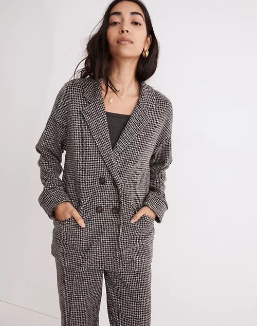 Brushed Knit Redford Blazer in Houndstooth Check | Madewell