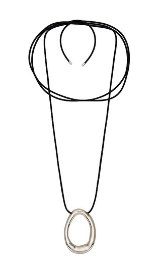 Hudson Necklace in Black & Silver | Revolve Clothing (Global)