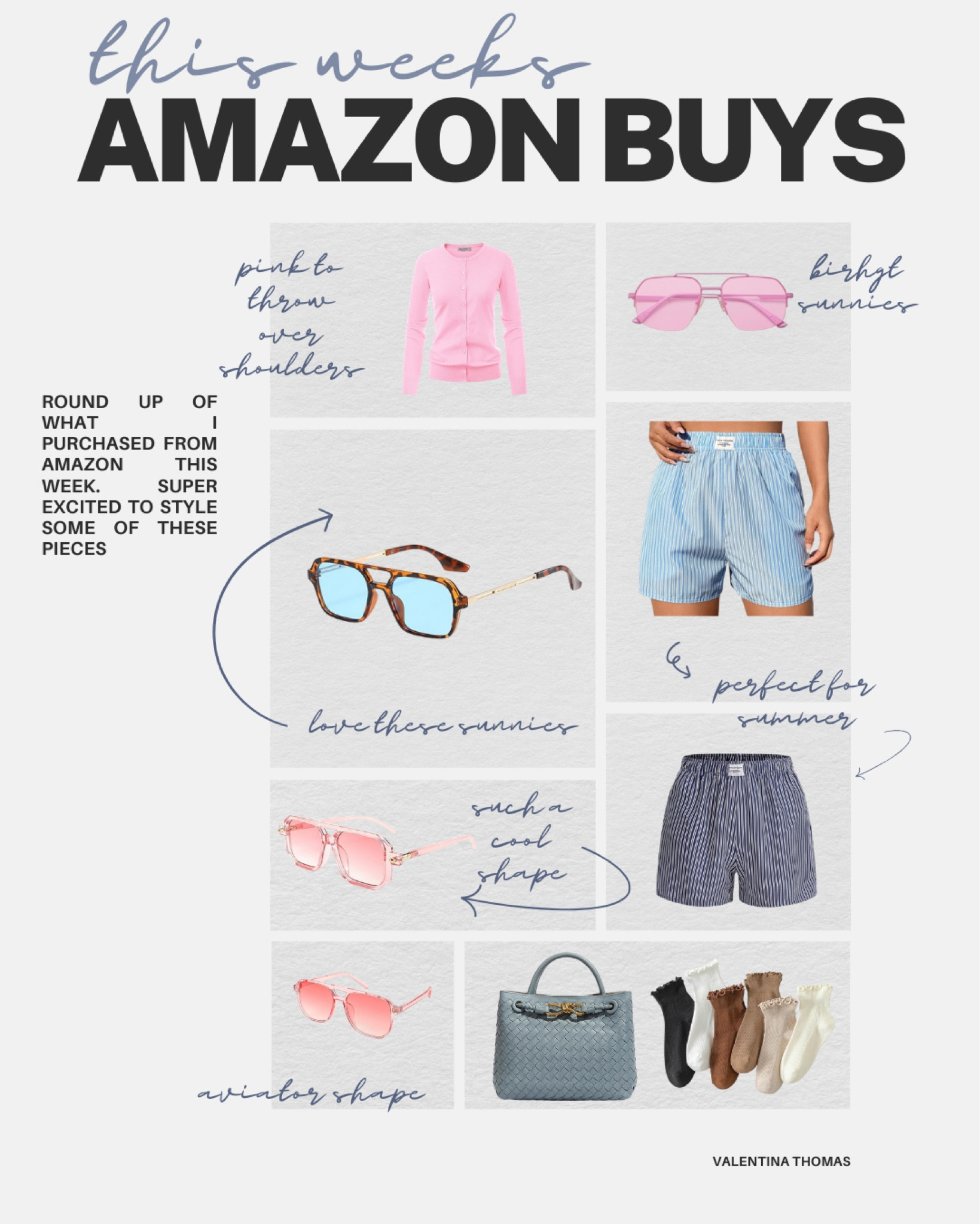Weekly Amazon purchases! I have a very specific outfit I wanted with light blues & pinks! Cant wait to style it & show you guys! 🩷💙 

#LTKfindsunder50 #LTKfindsunder100 #LTKstyletip
