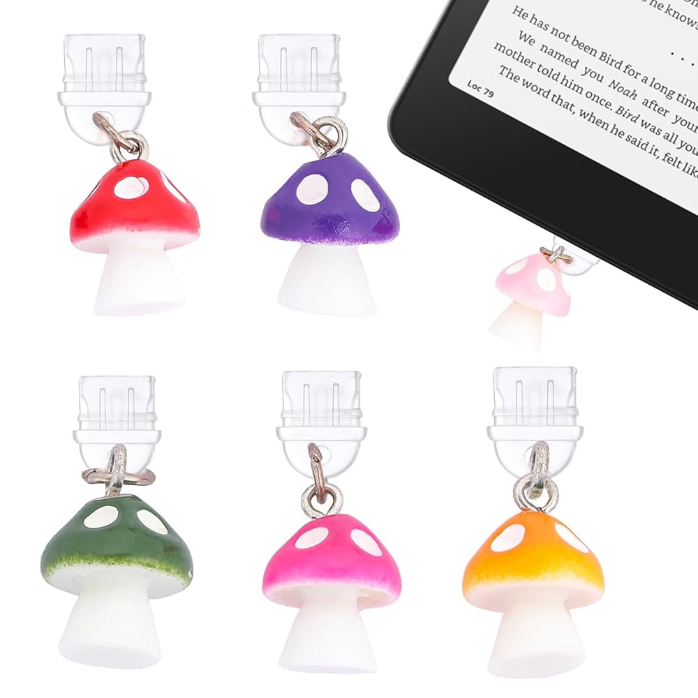 Dust Plug Charms for Kindle - 6 Pack Dust Plug for Kindle Type C/USB C, Gift for E-Reader Accesso... | Amazon (US)