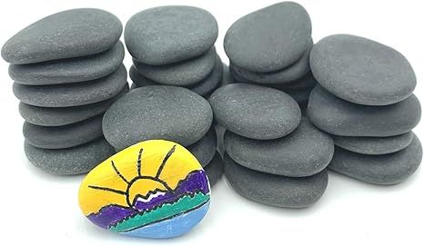 Lifetop 30PCS Small Painting Rocks, DIY Rocks Flat & Smooth Kindness Rocks for Arts, Crafts, Deco... | Amazon (US)