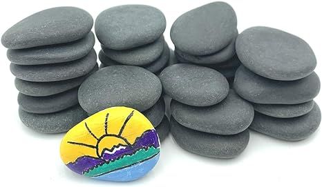 Lifetop 30PCS Small Painting Rocks, DIY Rocks Flat & Smooth Kindness Rocks for Arts, Crafts, Deco... | Amazon (US)