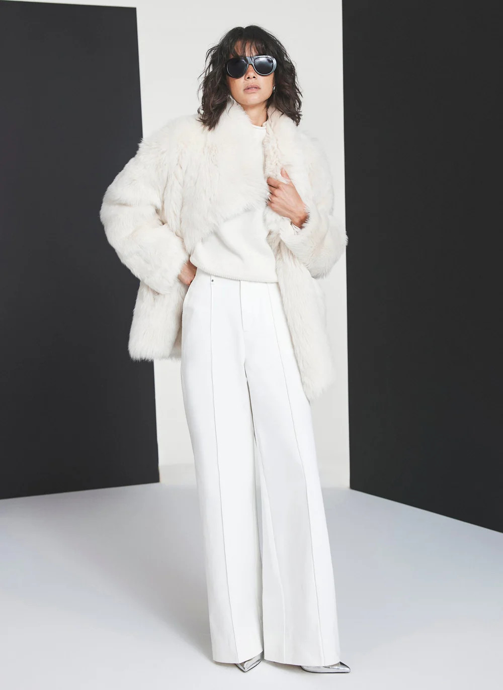 Cream Toscana Sheepskin Coat | Mint Velvet