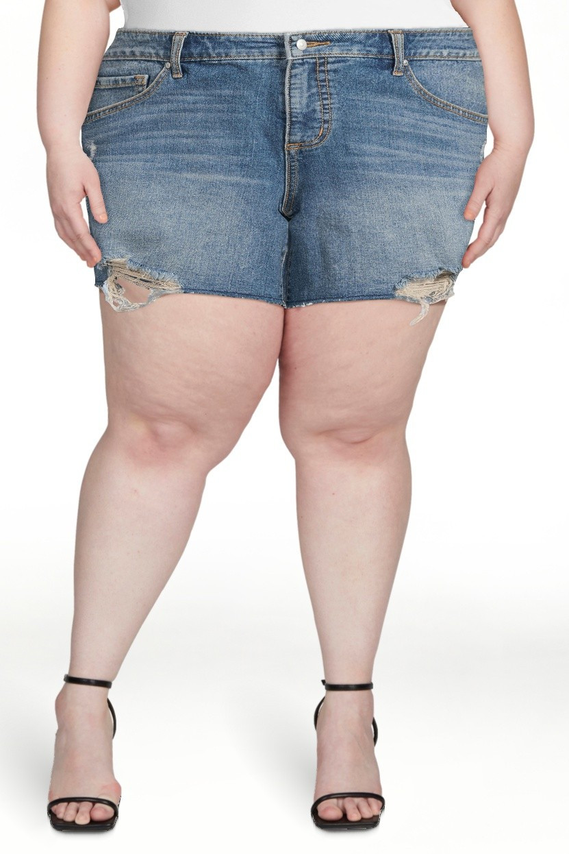 Sofia Jeans by Sofia Vergara Women's Curvy Midi High Rise Shorts - Walmart.com | Walmart (US)