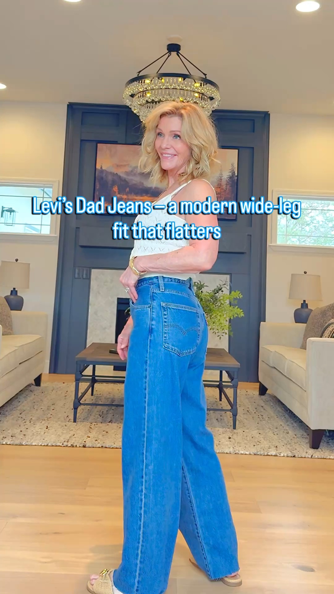 You don’t need heels to look current.

These Levi’s Baggy Dad jeans have a relaxed leg but a structured waist. I trimmed the hem to a raw edge to get the perfect length.

Styled simply with a knit set and slides — effortless and everyday wearable.

Everything is linked here.

#LTKbeauty #LTKVideo