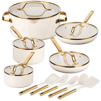 Gotham Steel Modern Collection 15 Piece Ceramic Nonstick Cookware Set | Wayfair North America