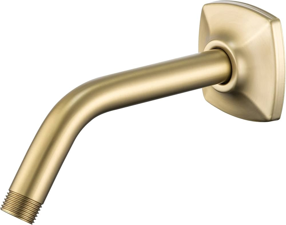 Shower Arm with Flange, Angled 6-Inch Stainless Steel Replacement Pipe, Wall Mounted Tube for Bat... | Amazon (US)