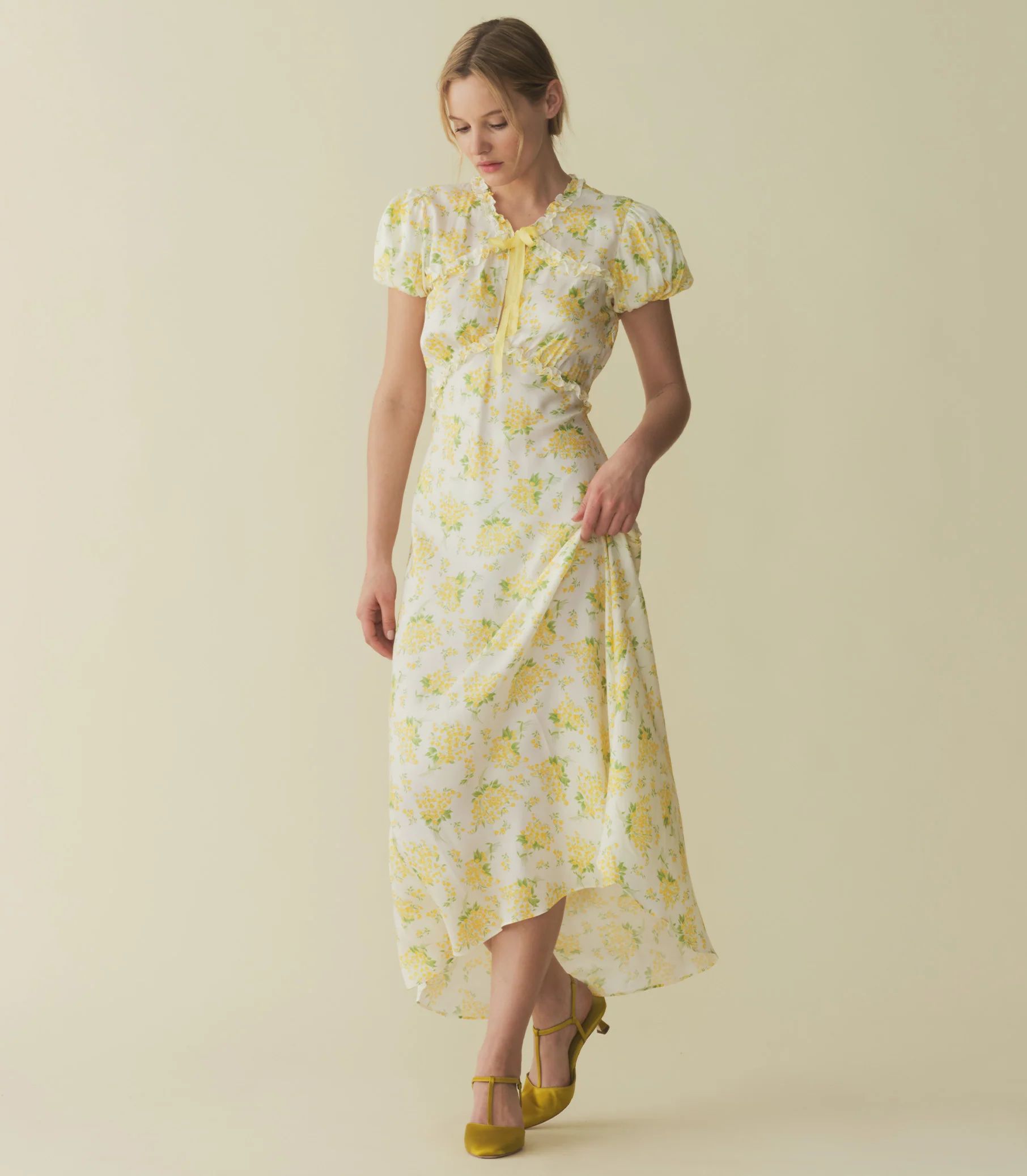 Orianna Dress - Salt May Bell Floral | DÔEN | DOEN