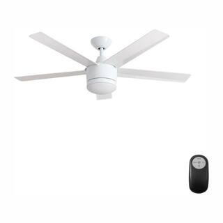 Home Decorators Collection Merwry 52 in. Integrated LED Indoor White Ceiling Fan with Light Kit a... | The Home Depot