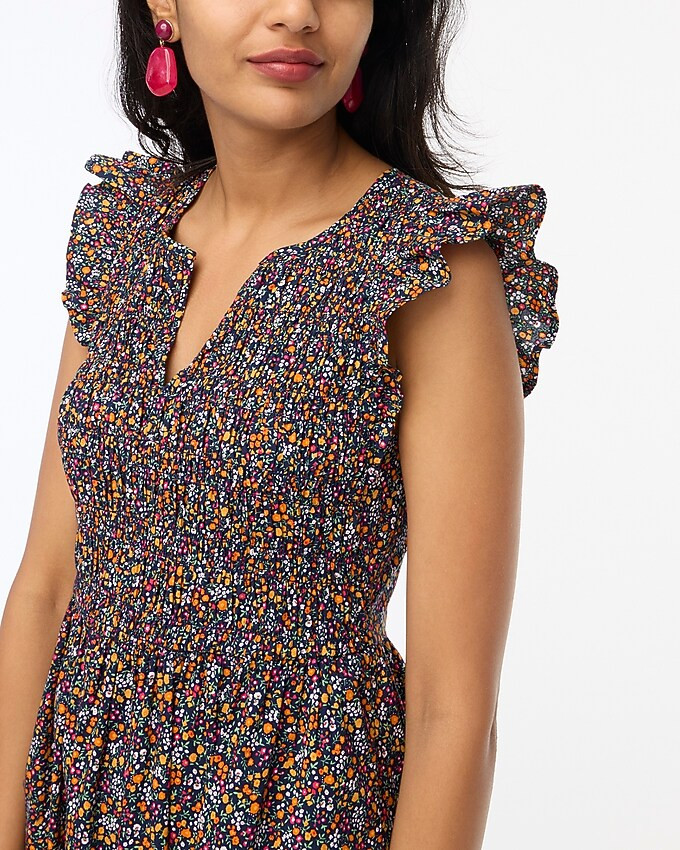 Flutter-sleeve midi dress | J.Crew Factory