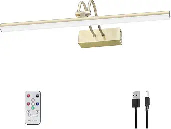 Picture Light,16in Wireless Battery Wall Light,Remote Art Light for Paintings with Timer and Dimm... | Amazon (US)