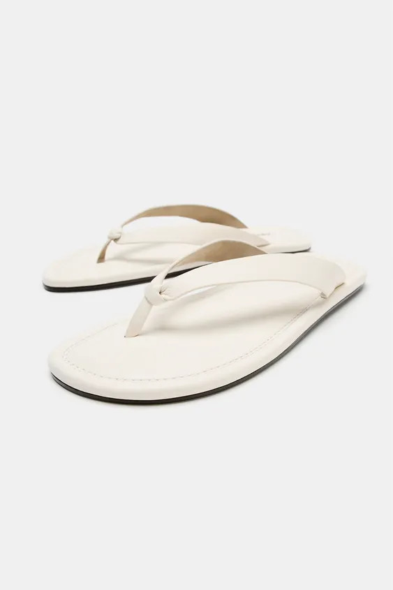 FLACHE LEDERSANDALE | Zara DE