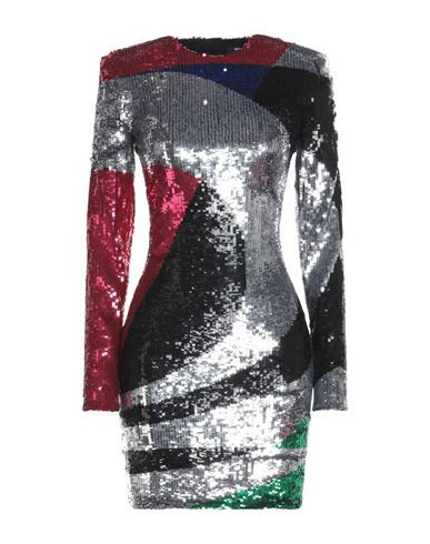 Balmain Woman Mini dress Silver Size 4 Polyamide, Elastane | YOOX (US)