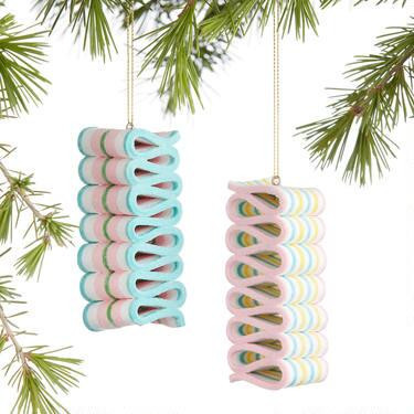Claydough Ribbon Candy Ornaments Set Of 2 | World Market