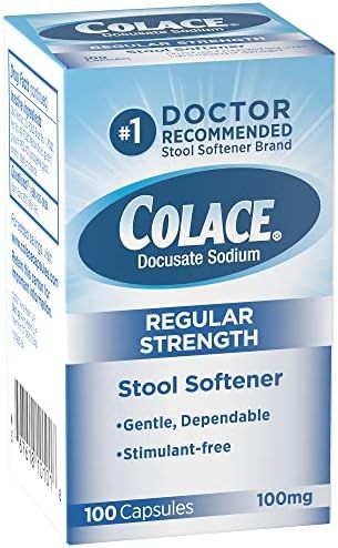 Colace Regular Strength Stool Softener 100 mg Capsules 100 Count Docusate Sodium Stimulant-Free for  | Amazon (US)