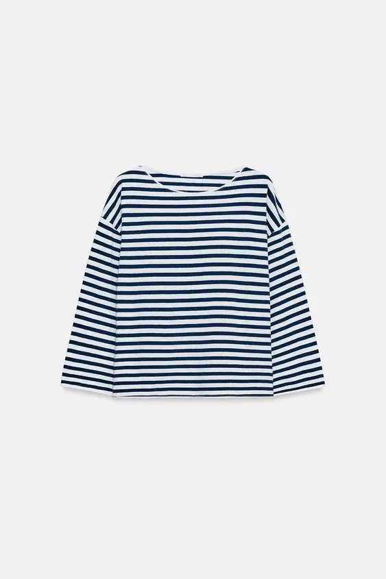 STRIPED RUSTIC T-SHIRT | Zara UK