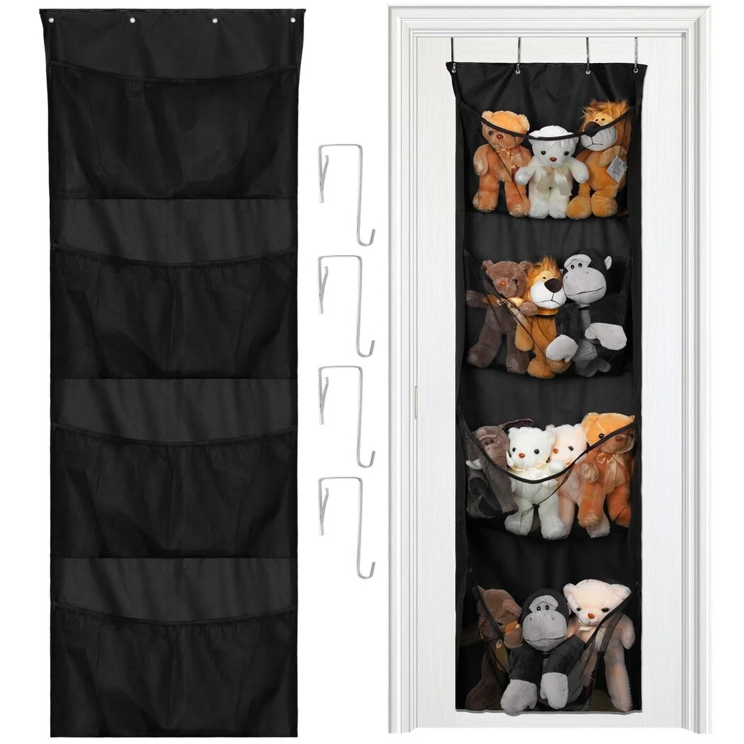 Large Stuffed Animal Storage, Over the Door Organizer with 4 Mesh Pockets, Cuddly Toy Hanging Sto... | Walmart (CA)