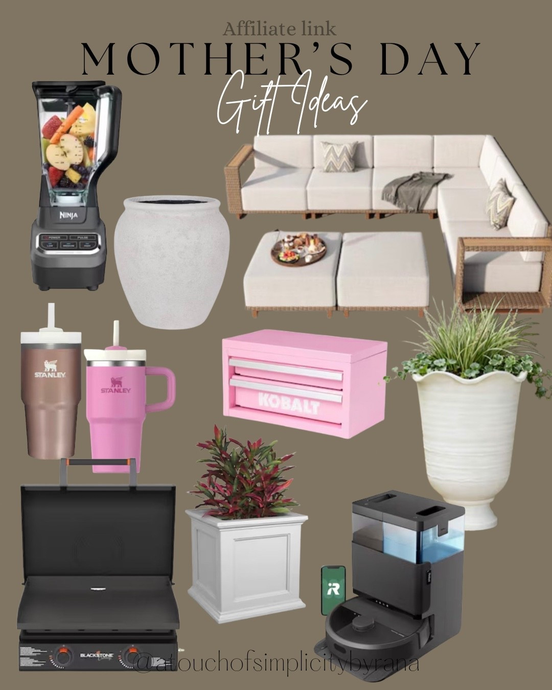 Looking for the perfect Mother’s Day gift? Rounded up a good selection from @lowes . 

Countertop blender, self watering planter, outdoor planter, Allen + Roth, 6 piece wicker patio conversation set, Stanley quencher, tumbler, portable tool box, roomba, self emptying robot vacuum and mop, portable griddle, Lowe’s finds, Mother’s Day, Mother’s Day gift guide, Mother’s Day gift ideas, gifts for her

#LTKHome #LTKmomlife #LTKMothersDay