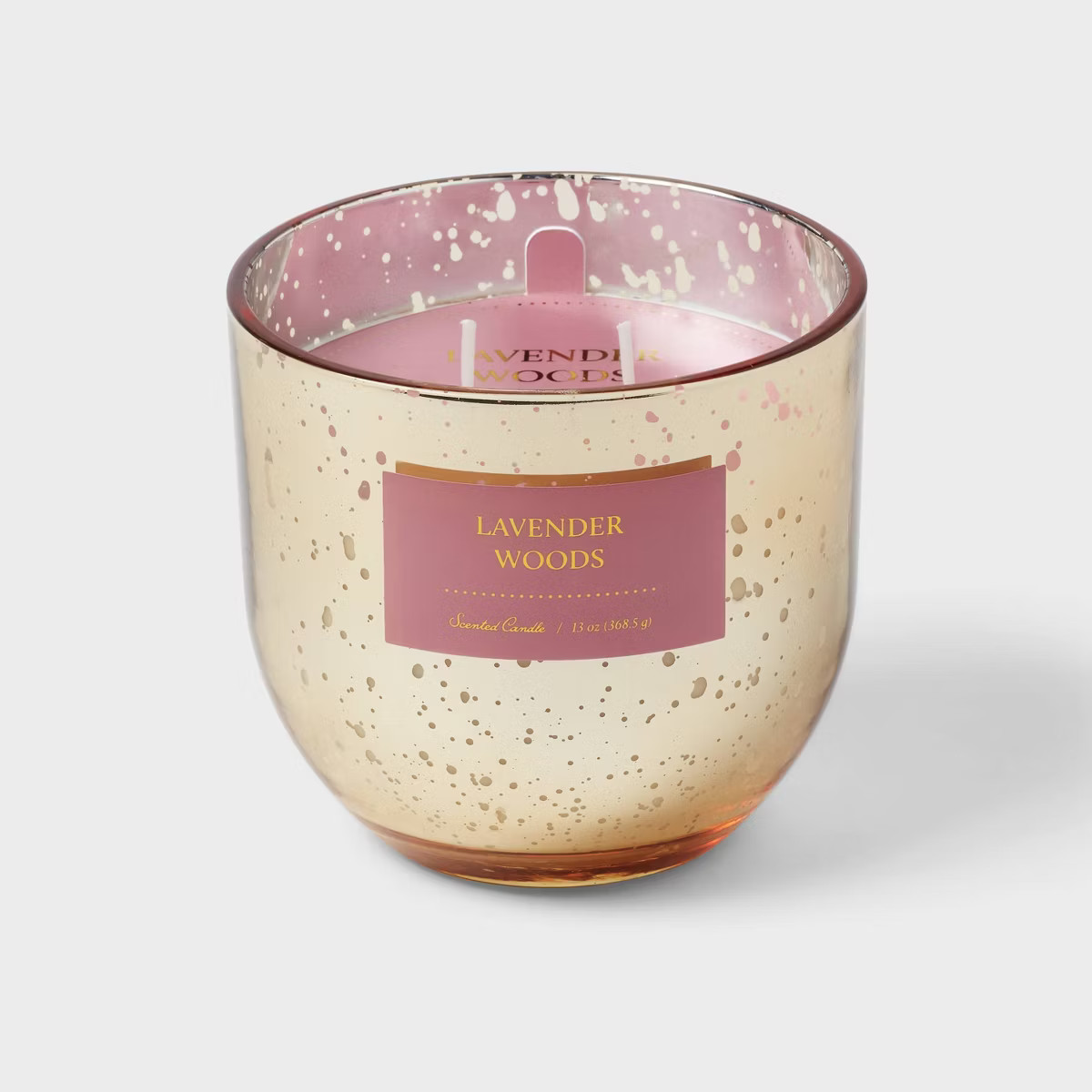 2-Wick 13oz Mercury Glass Candle Purple/Lavender Woods - Threshold™: Glam Style, Spring Event, ... | Target