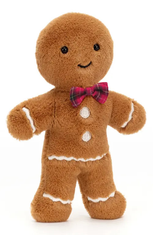 Jellycat Jolly Gingerbread Fred Plush Toy in Brown at Nordstrom | Nordstrom