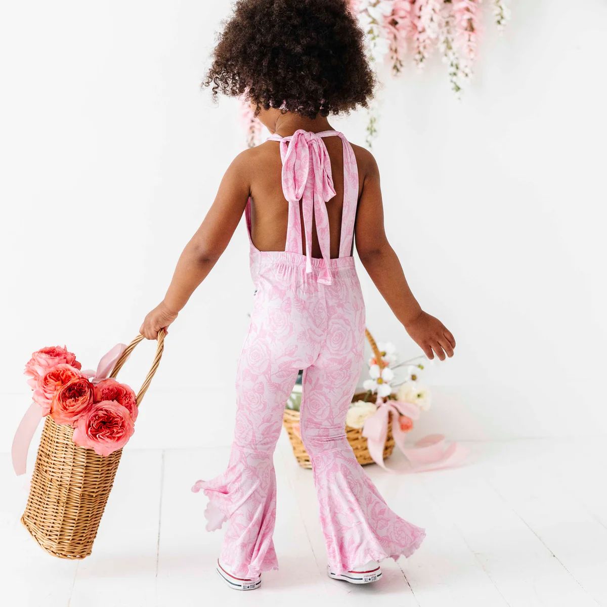 Whispering Roses Backless Romper | Bums & Roses