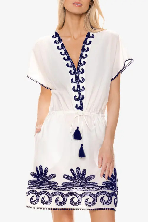 HELEN JON Margaux Dress in Navy White at Nordstrom, Size Small | Nordstrom