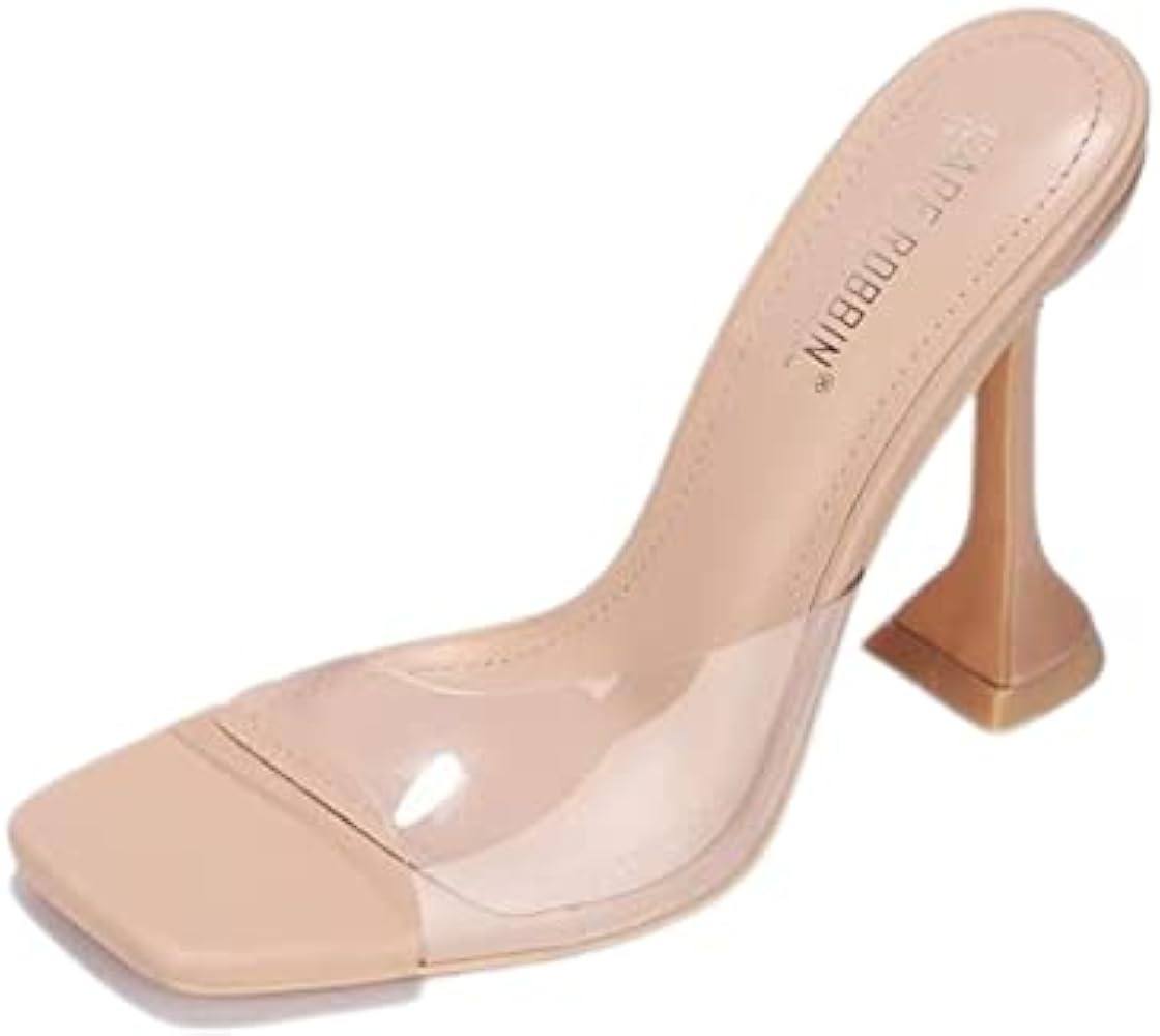 Cape Robbin Lithe Sexy High Heels for Women, Square Open Toe Shoes Heels | Amazon (US)