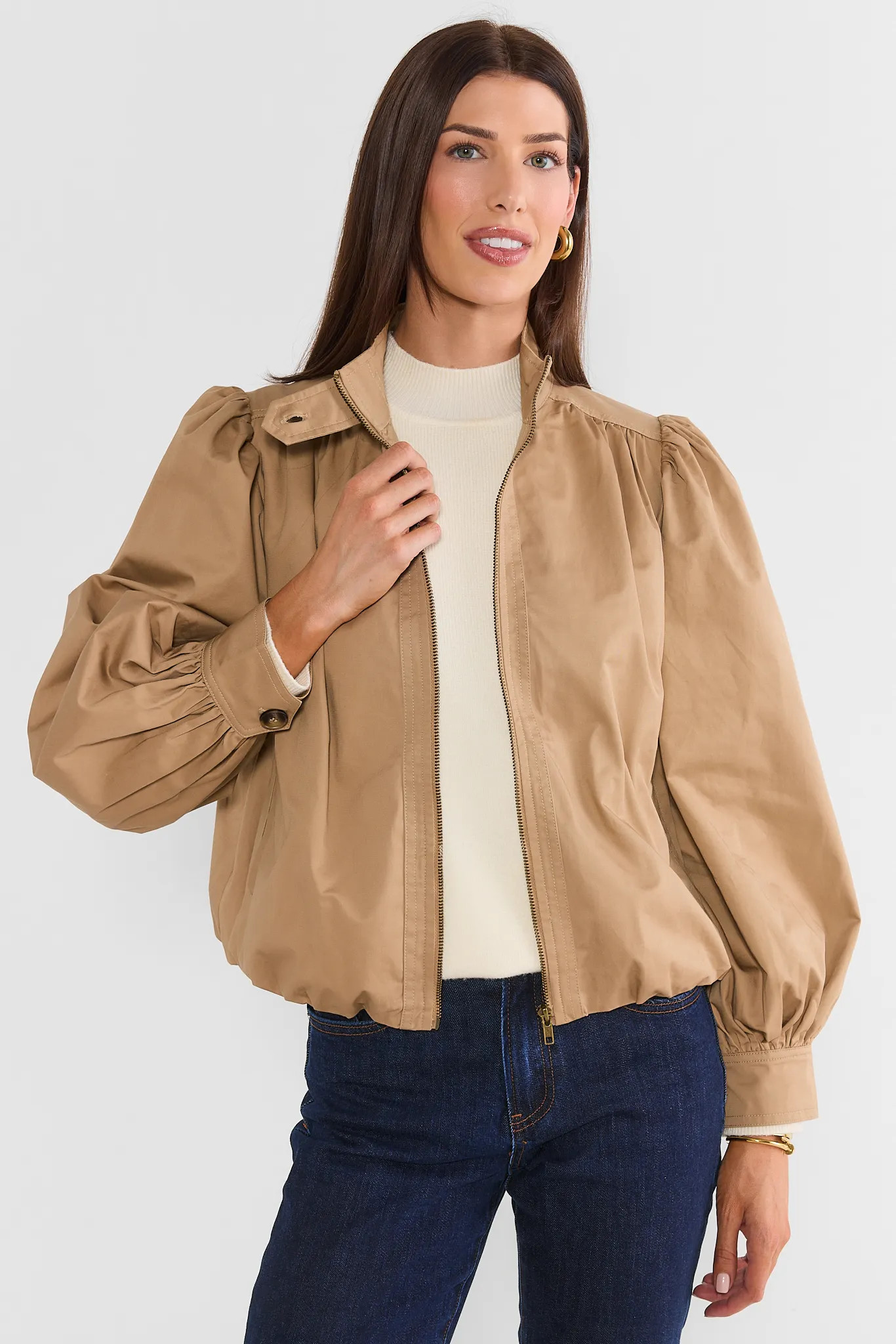 Tan Bomber Jacket | Avara