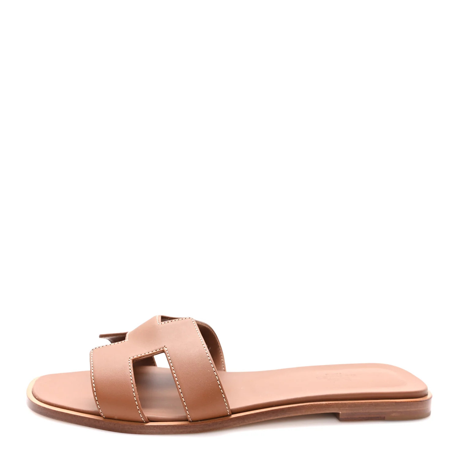 Hermes Box Calfskin Oran Sandals 41 Gold 1874246 | FASHIONPHILE (US)