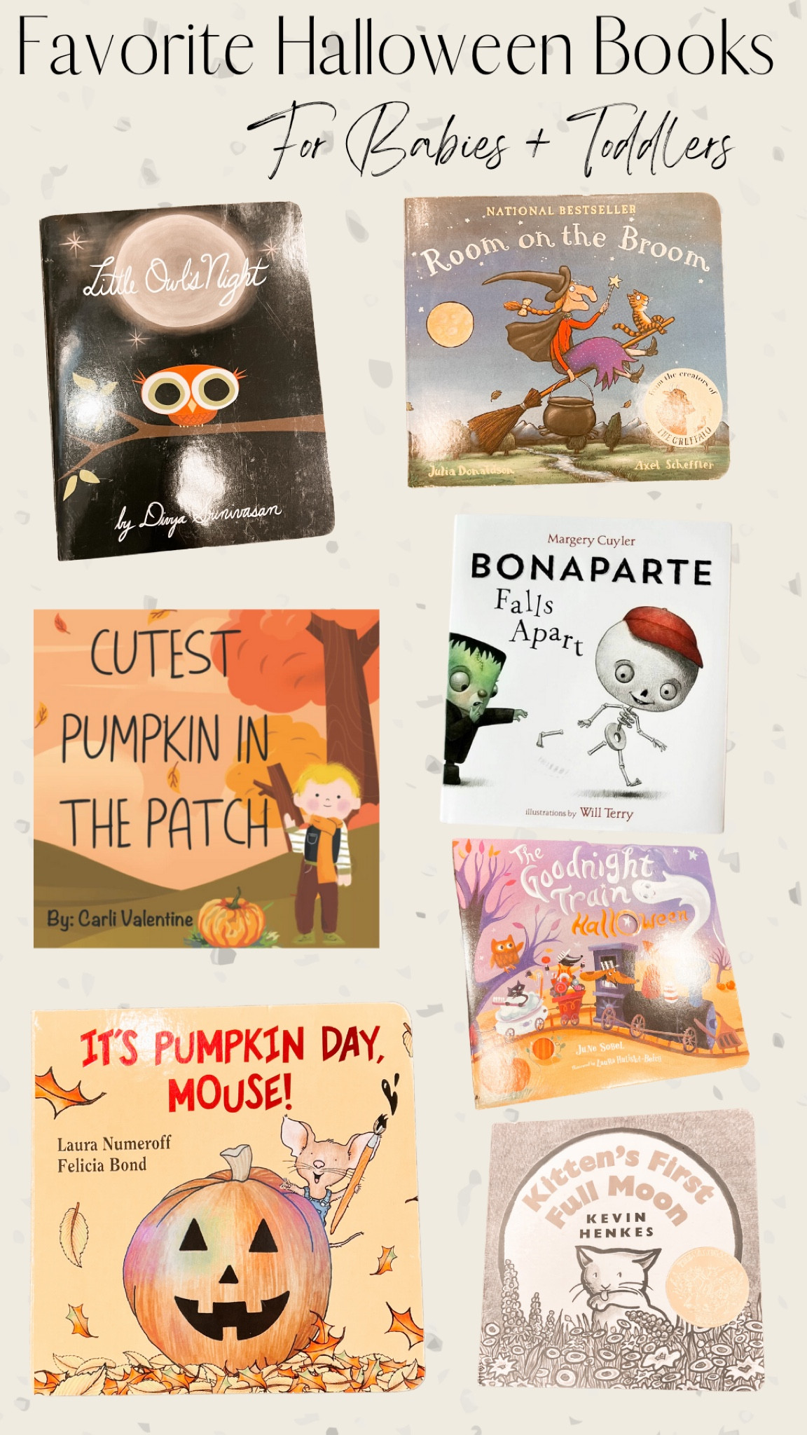 A few kids / baby halloween book favorites.

Love the stories, and the soft take on halloween for littles!

#LTKHalloween #LTKkids #LTKSeasonal